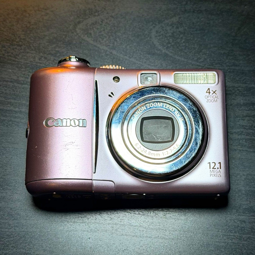Canon PowerShot A1100 IS 12.1MP Compact Camera 4x Optical Zoom PINK TESTED